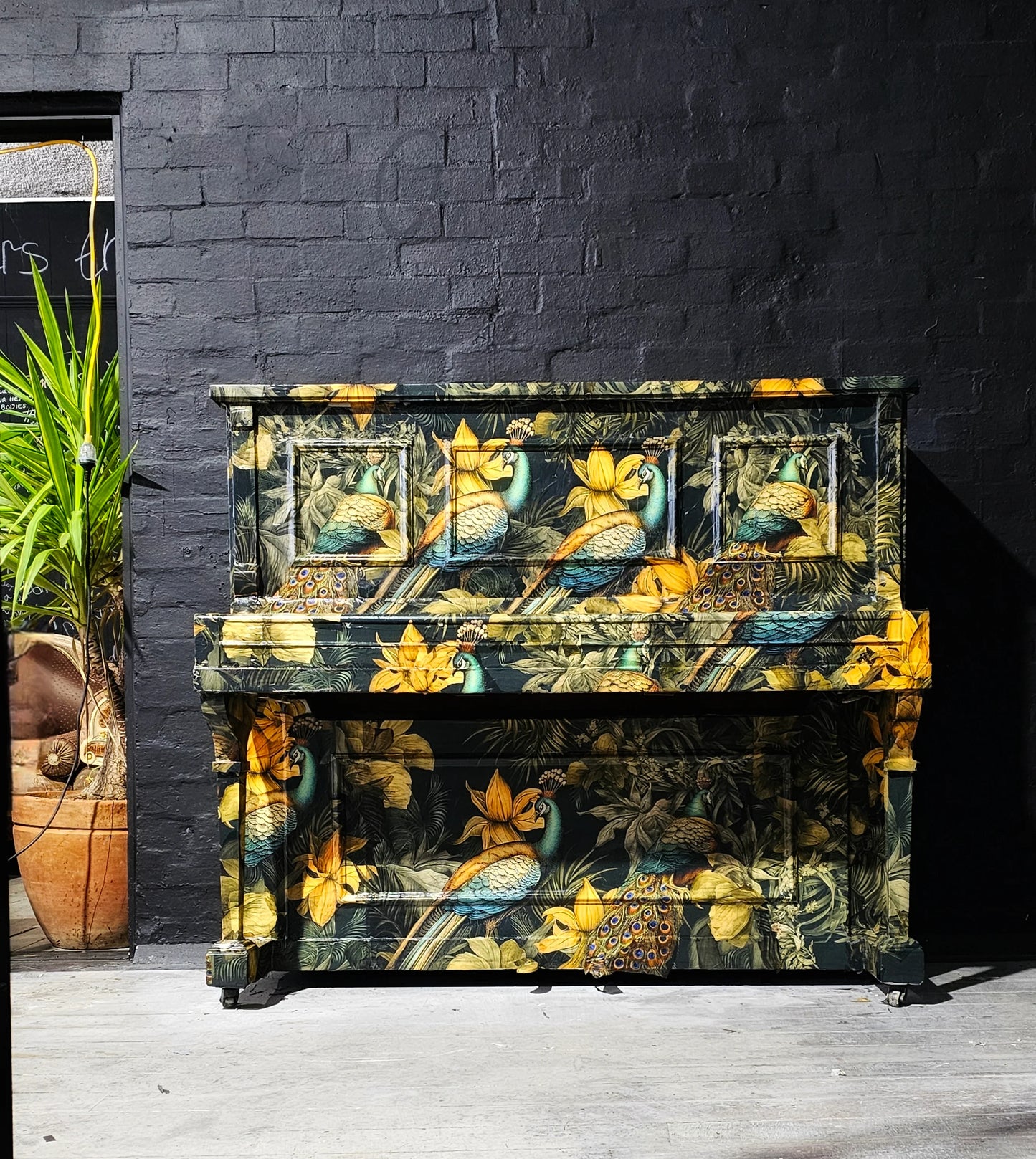 A Peacock Pair Mint Decoupage Paper