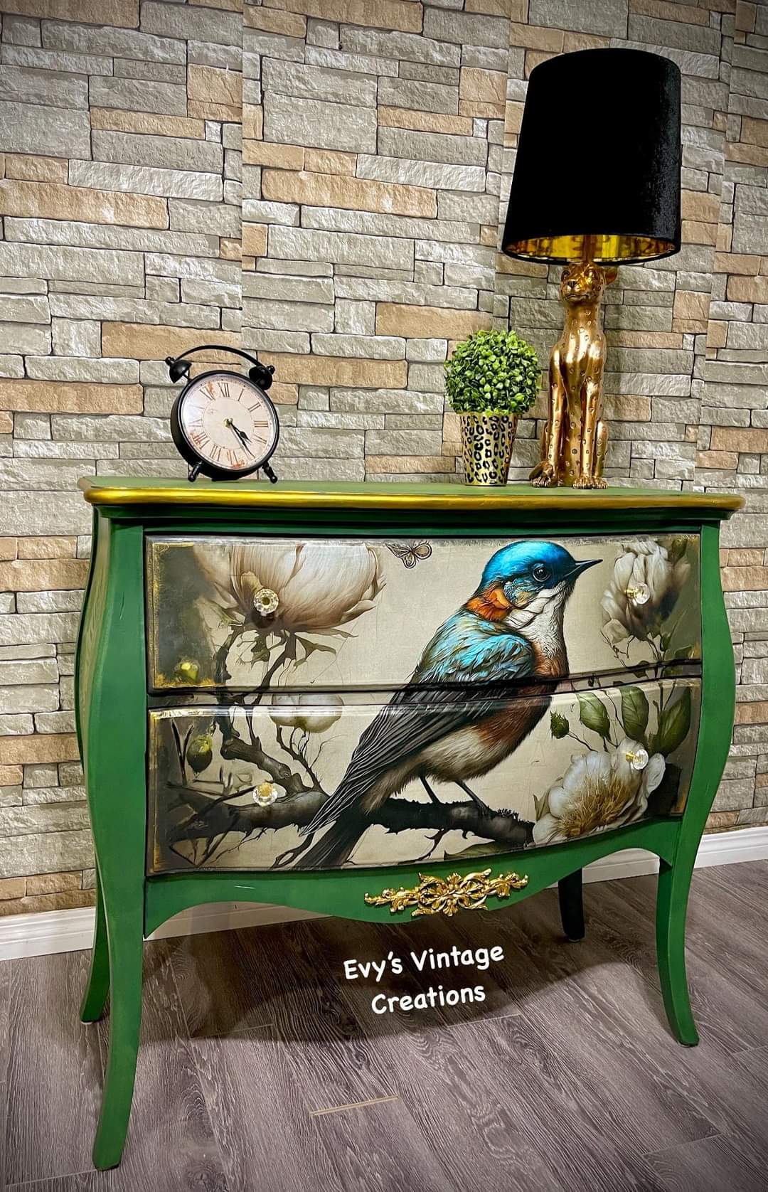 Sweet Bird in Blue - Mint Decoupage Paper