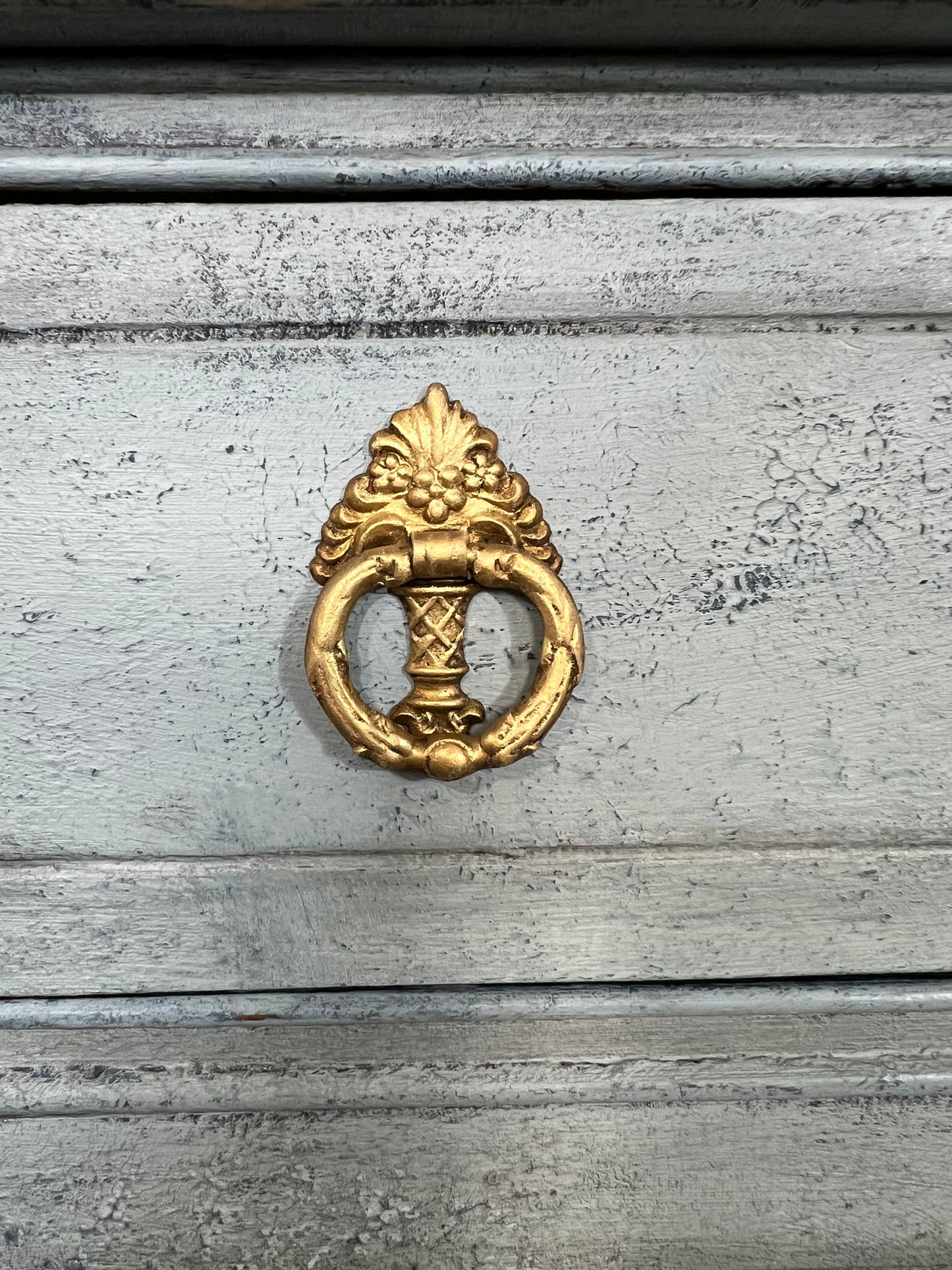 Antique Solid Wood Dresser, Vintage Blue Purpple chest