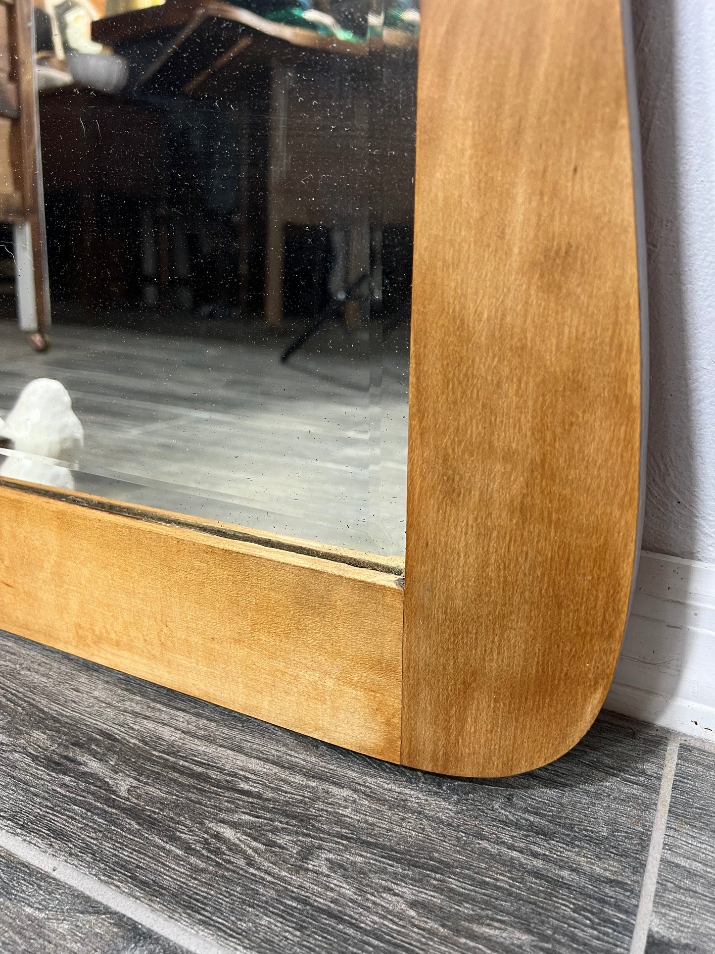 Antique Mirror, Rustic Natural Wood tall Mirror