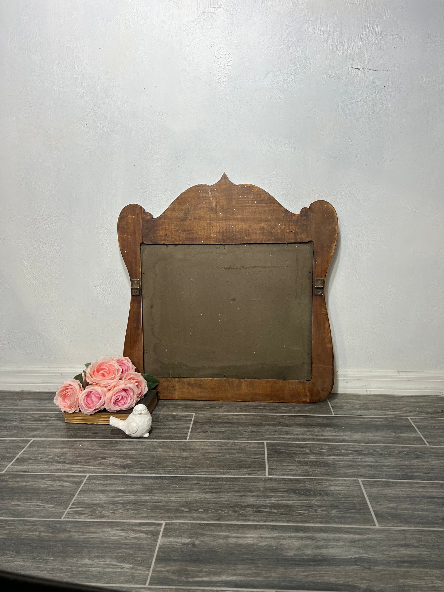 Antique Mirror, Rustic Natural Wood tall Mirror
