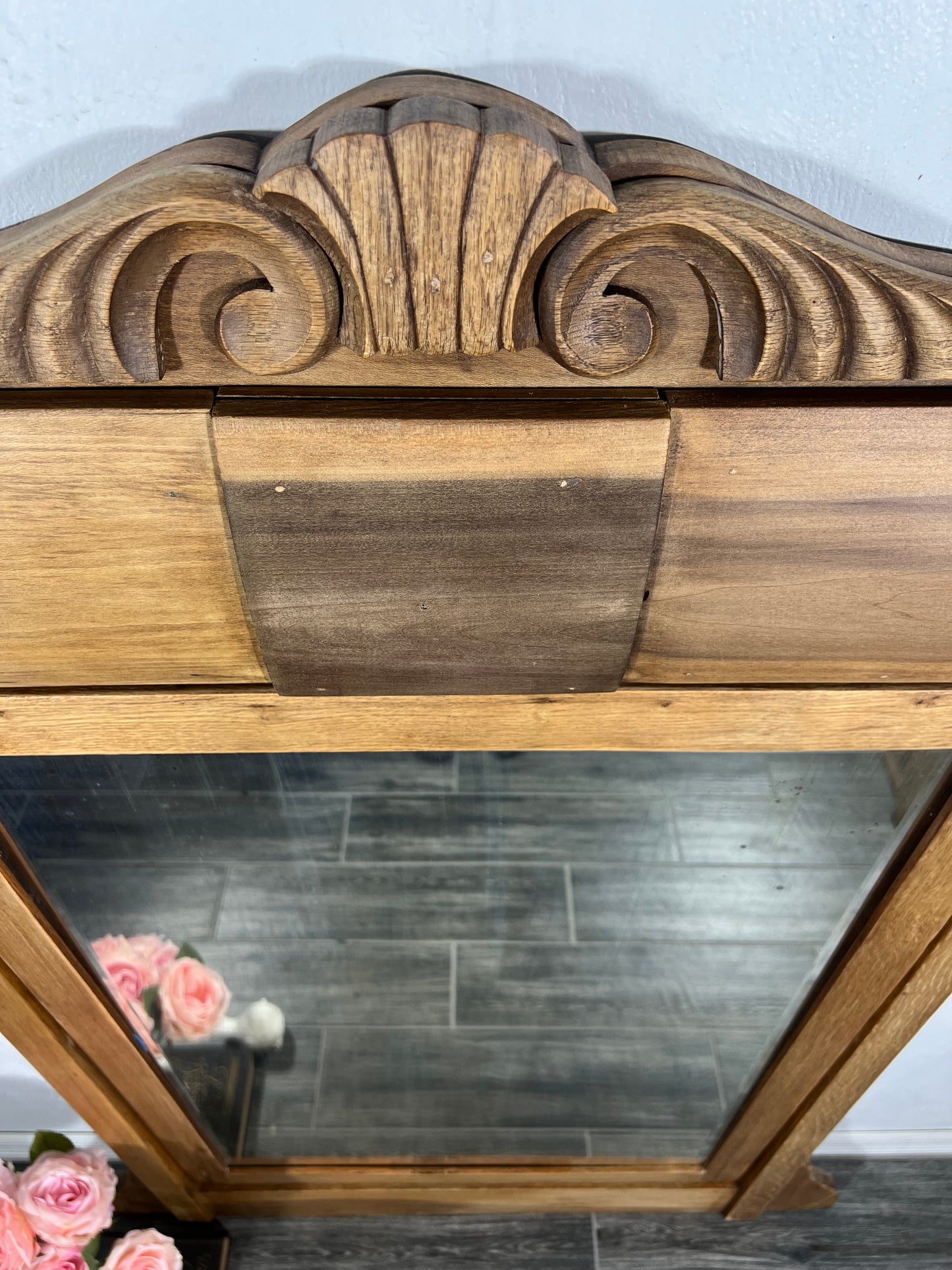 Large Antique Mirror, Tall Vintage Mirror, Entryway,