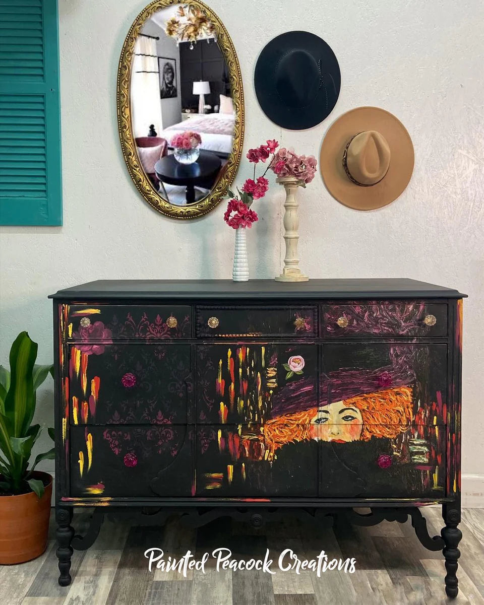 Purple Hat - Mint Decoupage Paper