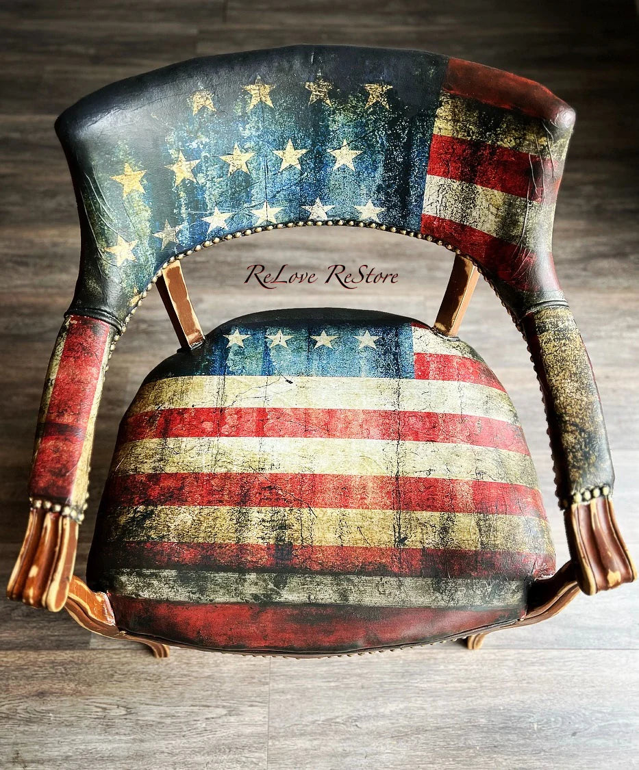 Stars & Stripes - Mint Decoupage Paper