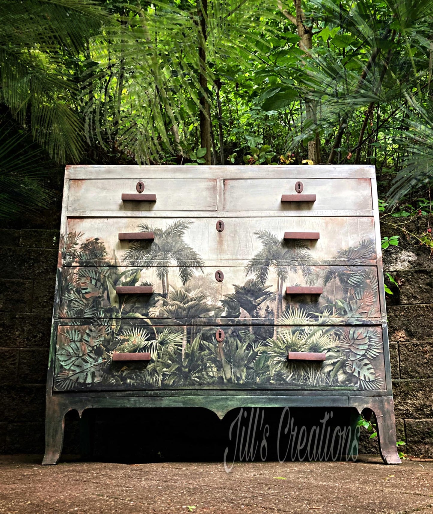 The Tropics - Mint Decoupage Paper