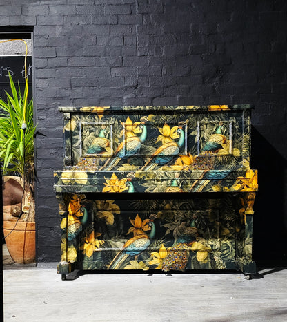 A Peacock Pair Mint Decoupage Paper