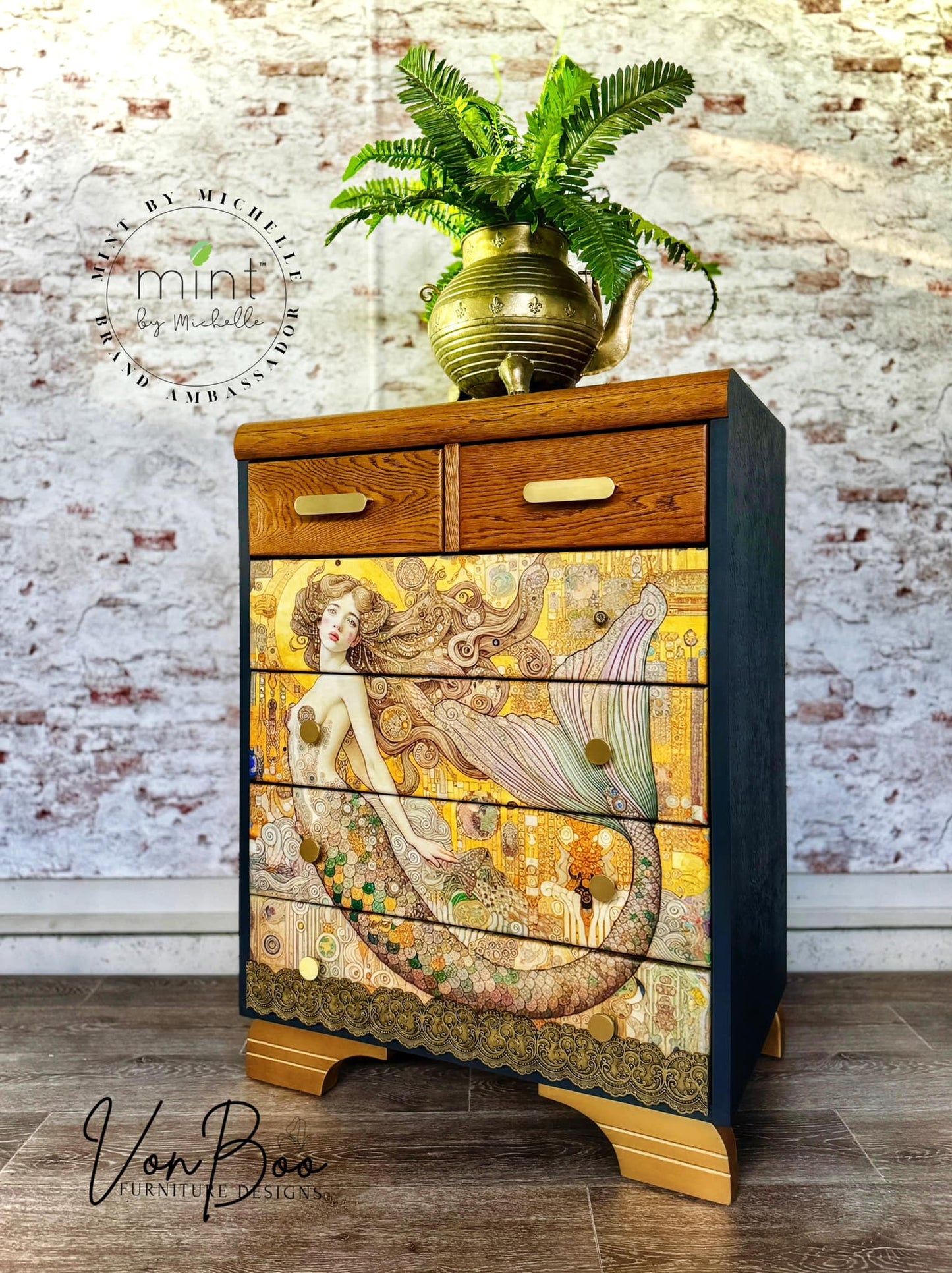 Debby's Mermaid - Mint Decoupage Paper