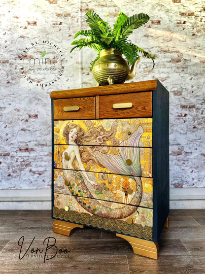 Debby's Mermaid - Mint Decoupage Paper