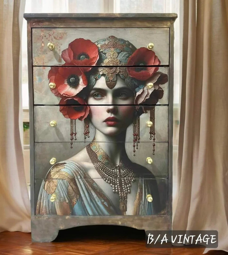Draped - Mint Decoupage Paper