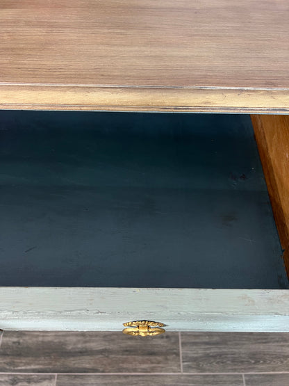 Antique Solid Wood Dresser, Vintage Blue Purpple chest