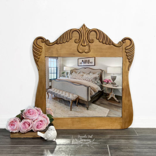Antique Mirror, Rustic Natural Wood tall Mirror