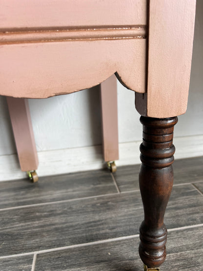 Vintage Hand painted Dusty Pink Small Desk