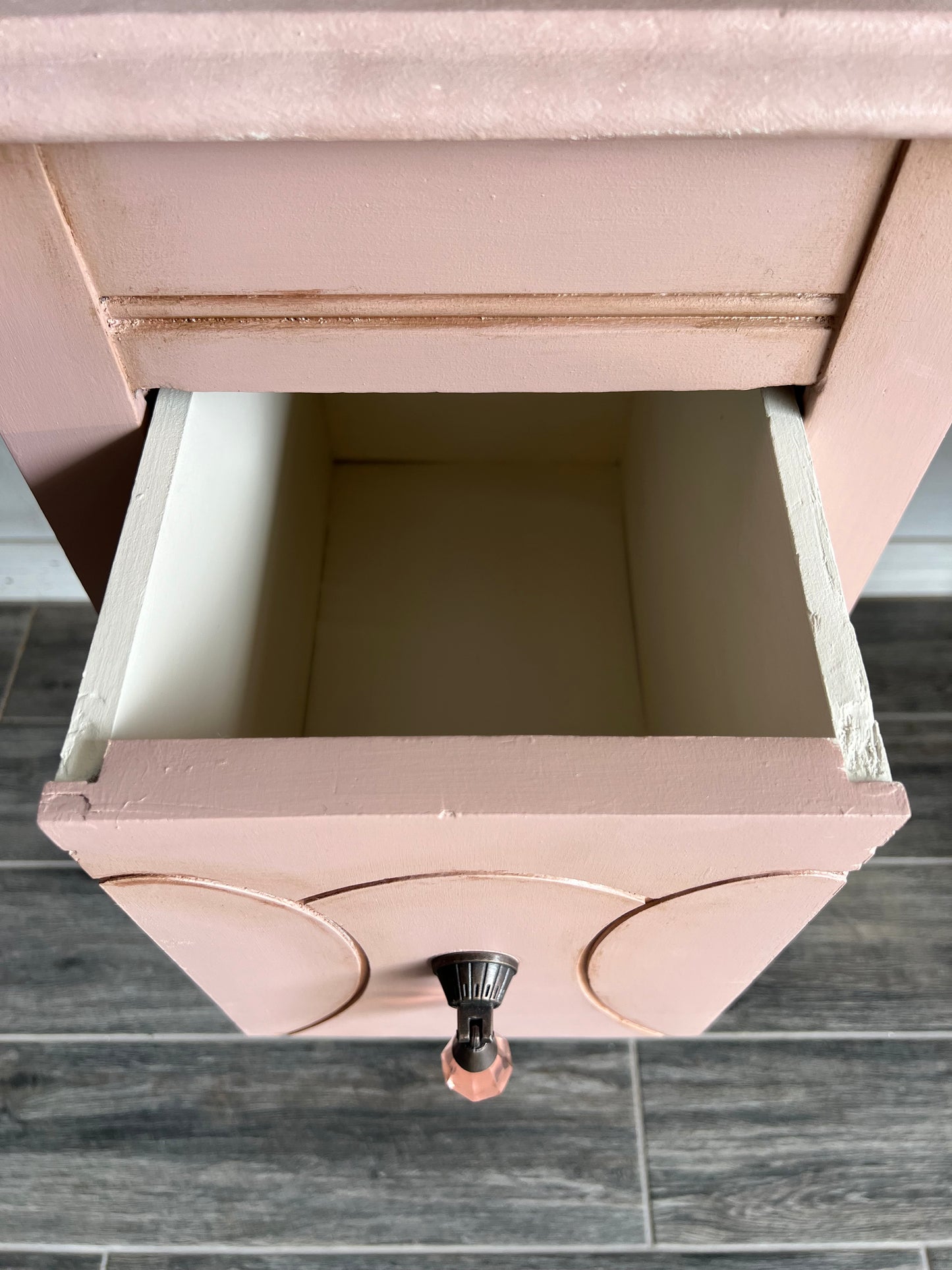 Vintage Hand painted Dusty Pink Small Desk