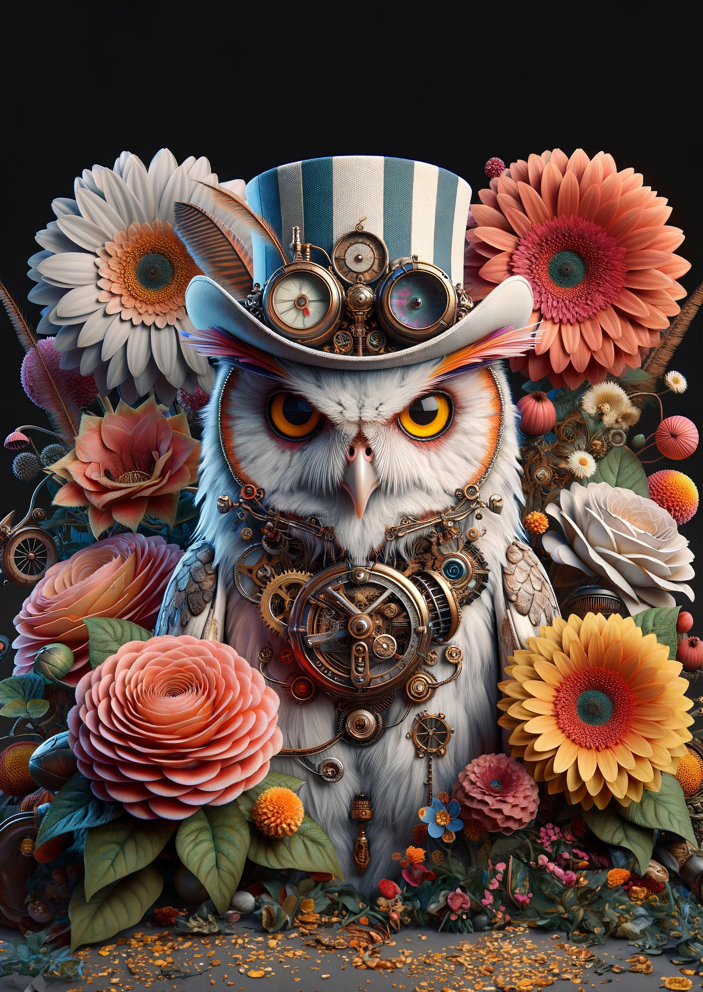 Oliver Owl - Mint Decoupage Paper