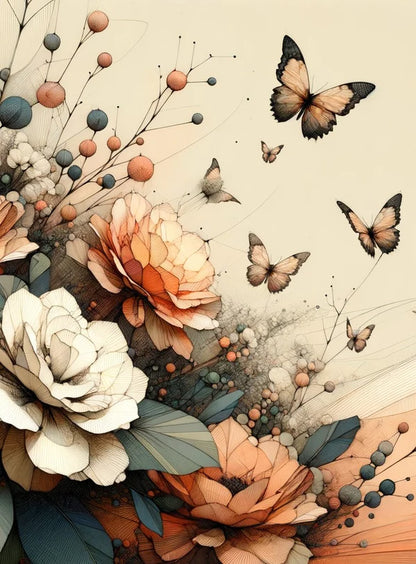 Peach Oasis - Mint Decoupage Paper