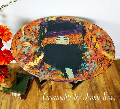 Purple Hat - Mint Decoupage Paper