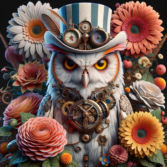 Oliver Owl - Mint Decoupage Paper