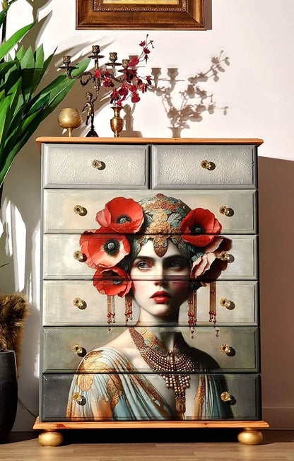 Draped - Mint Decoupage Paper