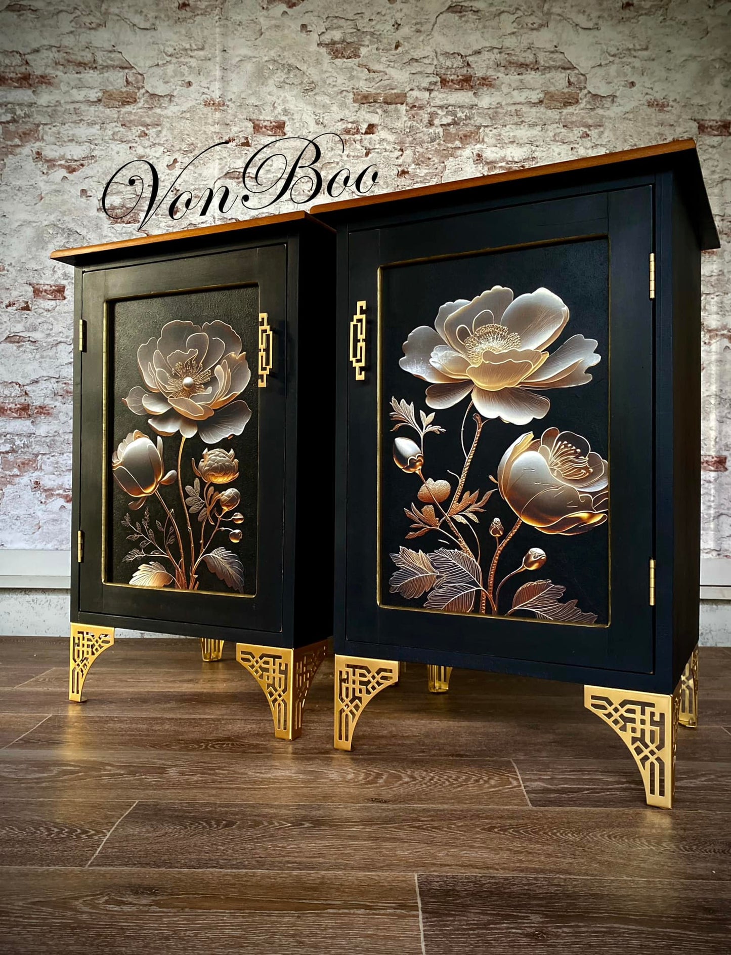 Golden Bloom 2 - Mint Decoupage Paper
