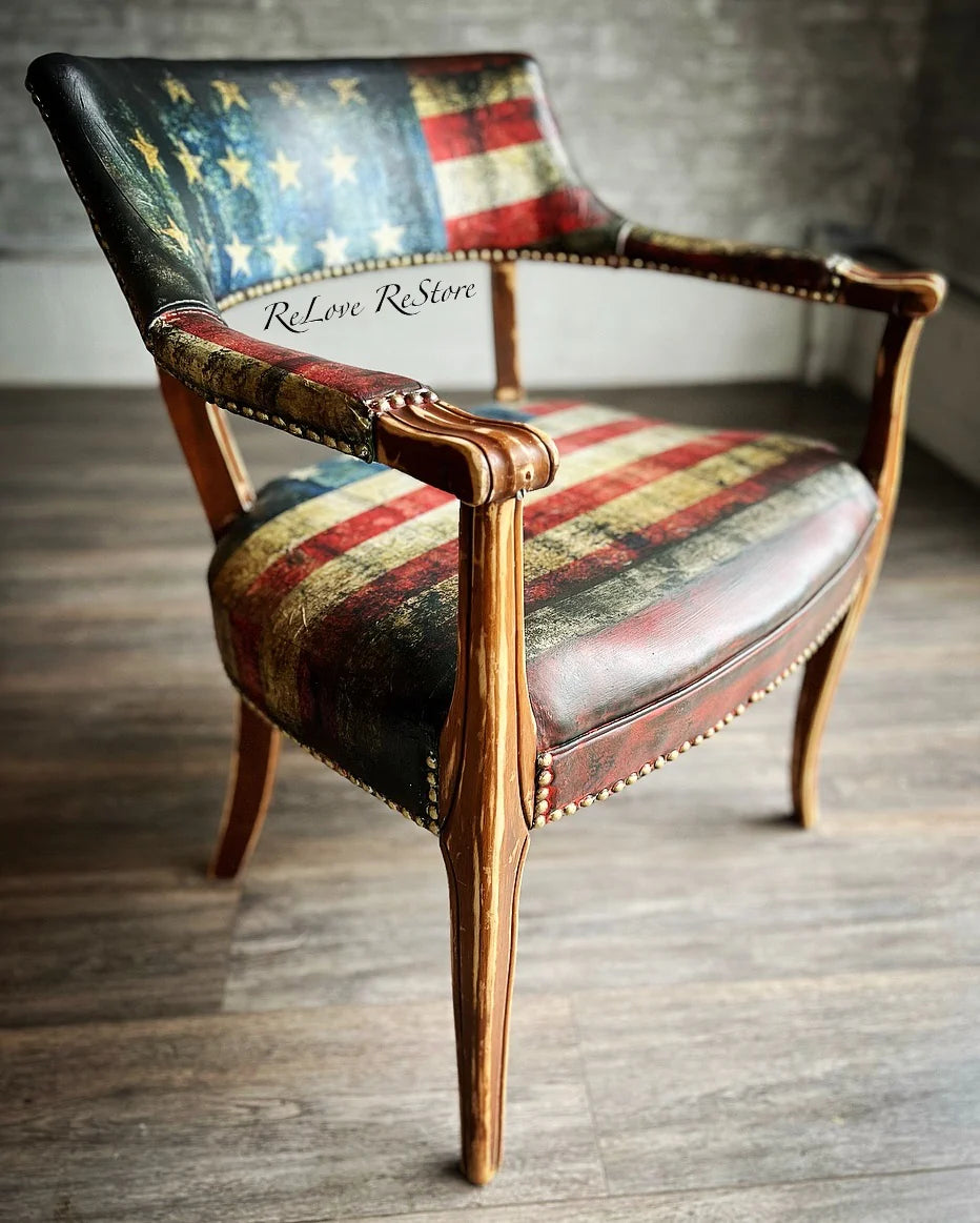 Stars & Stripes - Mint Decoupage Paper