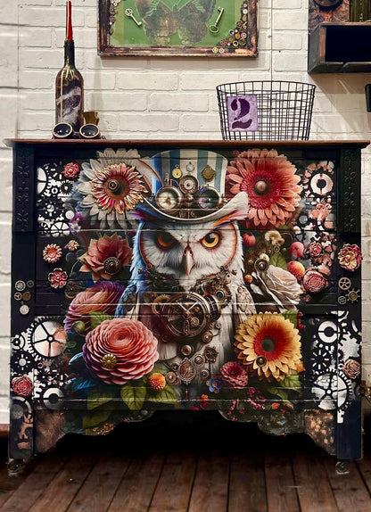 Oliver Owl - Mint Decoupage Paper