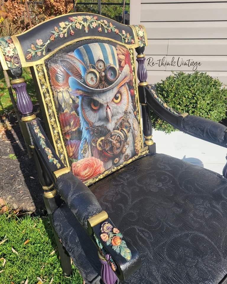 Oliver Owl - Mint Decoupage Paper